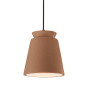 Justice Design Group Radiance 8" Wide LED Mini Pendant Adobe / Matte Black
