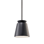 Justice Design Group Radiance 8" Wide Mini Pendant with a Ceramic Carbon Matte Black Shade Matte Black