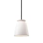 Justice Design Group Radiance 8" Wide Mini Pendant with a Ceramic Matte White Shade Matte Black
