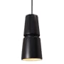 Justice Design Group Radiance 6" Wide Mini Pendant Carbon Matte Black / Brushed Nickel