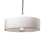 Justice Design Group Radiance 12" Wide Pendant with Bisque Shade Polished Chrome