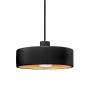 Justice Design Group Radiance 12" Wide Pendant with Carbon Matte Black / Champagne Gold Shade Matte Black