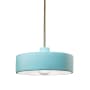 Justice Design Group Radiance 12" Wide Pendant with Reflecting Pool Ceramic Shade Antique Brass