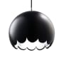 Justice Design Group Radiance 9" Wide Mini Pendant with Carbon Shade from the Scallop Series Polished Chrome