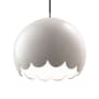 Justice Design Group Radiance 9" Wide Mini Pendant with Matte White Shade from the Scallop Series Polished Chrome