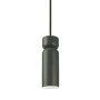 Justice Design Group Radiance 4" Wide Mini Pendant with Pewter Green Ceramic Shade Matte Black
