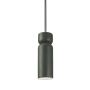 Justice Design Group Radiance 4" Wide Mini Pendant with Pewter Green Ceramic Shade Brushed Nickel