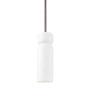 Justice Design Group Radiance 4" Wide Mini Pendant with Gloss White Ceramic Shade Brushed Nickel