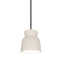 Justice Design Group Radiance 8" Wide Mini Pendant with a Ceramic Matte White Shade Matte Black