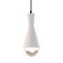 Justice Design Group Radiance 5" Wide LED Mini Pendant with a Ceramic Bisque Shade Dark Bronze