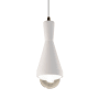 Justice Design Group Radiance 5" Wide LED Mini Pendant with a Ceramic Bisque Shade Dark Bronze