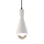 Justice Design Group Radiance 5" Wide LED Mini Pendant with a Ceramic Bisque Shade Matte Black
