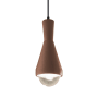 Justice Design Group Radiance 5" Wide Mini Pendant with a Ceramic Canyon Clay Shade Matte Black