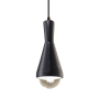 Justice Design Group Radiance 5" Wide LED Mini Pendant with a Ceramic Carbon Matte Black Shade Dark Bronze