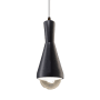 Justice Design Group Radiance 5" Wide LED Mini Pendant with a Ceramic Carbon Matte Black Shade Dark Bronze