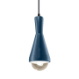 Justice Design Group Radiance 5" Wide Mini Pendant with a Ceramic Midnight Sky Shade Matte Black