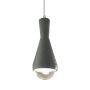 Justice Design Group Radiance 5" Wide LED Mini Pendant with a Ceramic Pewter Green Shade Polished Chrome
