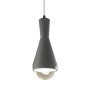 Justice Design Group Radiance 5" Wide LED Mini Pendant with a Ceramic Pewter Green Shade Dark Bronze