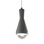 Justice Design Group Radiance 5" Wide LED Mini Pendant with a Ceramic Pewter Green Shade Matte Black