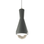Justice Design Group Radiance 5" Wide LED Mini Pendant with a Ceramic Pewter Green Shade Brushed Nickel