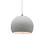 Justice Design Group Radiance 7" Wide Mini Pendant with Twisted Beige Cord and Bisque Shade Matte Black / Bisque