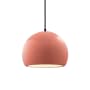Justice Design Group Radiance 7" Wide LED Mini Pendant with a Ceramic Gloss Blush Shade Matte Black