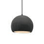 Justice Design Group Radiance 7" Wide LED Mini Pendant with a Ceramic Gloss Grey Shade Matte Black