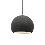Justice Design Group Radiance 7" Wide LED Mini Pendant with a Ceramic Gloss Grey Shade Brushed Nickel