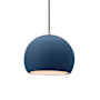 Justice Design Group Radiance 7" Wide Mini Pendant with a Ceramic Midnight Sky Shade Brushed Nickel