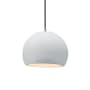 Justice Design Group Radiance 7" Wide LED Mini Pendant with a Ceramic Gloss White Shade Brushed Nickel