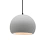 Justice Design Group Radiance 10" Wide Pendant with a Ceramic Bisque Shade Matte Black