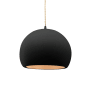 Justice Design Group Radiance 10" Wide LED Pendant with a Ceramic Carbon Matte Black and Champagne Gold Shade Matte Black
