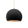 Justice Design Group Radiance 10" Wide LED Pendant with a Ceramic Carbon Matte Black and Champagne Gold Shade Brushed Nickel