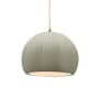 Justice Design Group Radiance 10" Wide Pendant with a Ceramic Celadon Green Crackle Shade Antique Brass