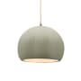 Justice Design Group Radiance 10" Wide Pendant with a Ceramic Celadon Green Crackle Shade Brushed Nickel