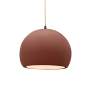 Justice Design Group Radiance 10" Wide Pendant with a Ceramic Canyon Clay Shade Matte Black