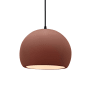 Justice Design Group Radiance 10" Wide LED Pendant with a Ceramic Canyon Clay Shade Matte Black