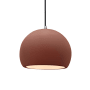 Justice Design Group Radiance 10" Wide LED Pendant with a Ceramic Canyon Clay Shade Brushed Nickel