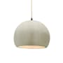 Justice Design Group Radiance 10" Wide LED Pendant with a Ceramic White Crackle Shade Matte Black