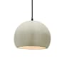 Justice Design Group Radiance 10" Wide LED Pendant with a Ceramic White Crackle Shade Matte Black