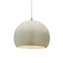 Justice Design Group Radiance 10" Wide LED Pendant with a Ceramic White Crackle Shade Brushed Nickel