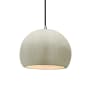 Justice Design Group Radiance 10" Wide LED Pendant with a Ceramic White Crackle Shade Brushed Nickel