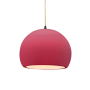 Justice Design Group Radiance 10" Wide Pendant with a Ceramic Cerise Shade Matte Black