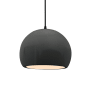 Justice Design Group Radiance 10" Wide LED Pendant with a Ceramic Gloss Grey Shade Matte Black