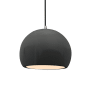 Justice Design Group Radiance 10" Wide LED Pendant with a Ceramic Gloss Grey Shade Brushed Nickel