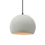 Justice Design Group Radiance 10" Wide Pendant with a Ceramic Matte White and Champagne Gold Shade Matte Black
