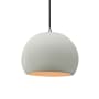 Justice Design Group Radiance 10" Wide Pendant with a Ceramic Matte White and Champagne Gold Shade Brushed Nickel