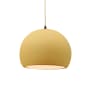 Justice Design Group Radiance 10" Wide LED Pendant with a Ceramic Muted Yellow Shade Matte Black
