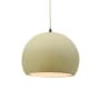 Justice Design Group Radiance 10" Wide LED Pendant with a Ceramic Vanilla Gloss Shade Matte Black
