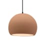 Justice Design Group Radiance 12" Wide LED Pendant with a Ceramic Adobe Shade Matte Black